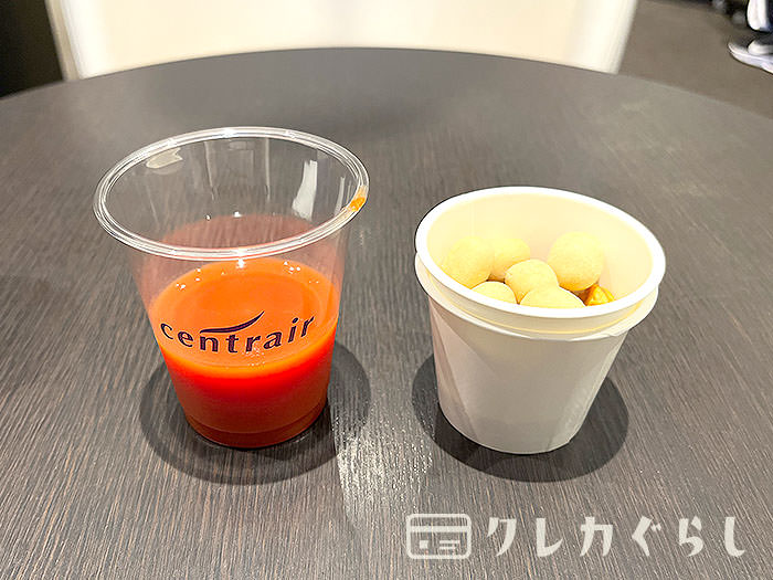 プレミアムラウンジ セントレアで頂いたドリンク・スナック(2)
