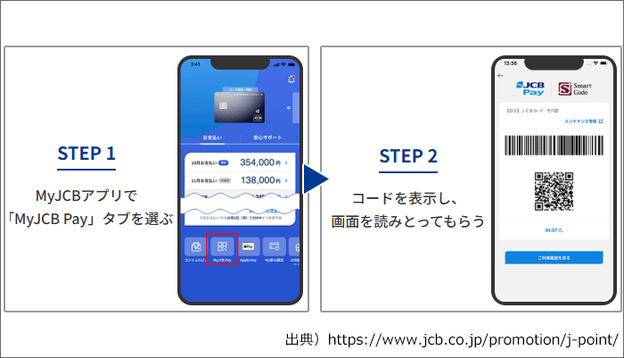 MyJCB Payの使い方2ステップ