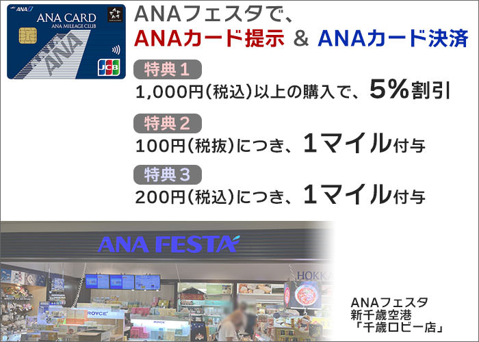 ANAフェスタで「ANAカード提示＆ANAカード決済」：3つの特典を「トリプル取り」出来る！
